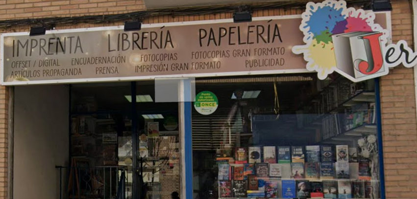 Fachada de Librería, Papelería e Imprenta JER en Monzón